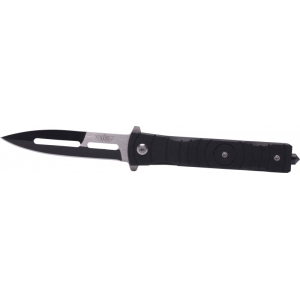 CampCo Uzi Accessories UZKFDR014 Tactical Folding Knife Survival 2.5\" Stainless Steel Stainless Steel G10 Black