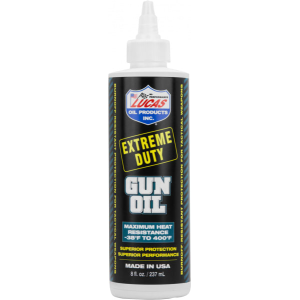Lucas Oil 10870 Extreme Duty Gun Oil Against Heat, Friction, Wear 8 oz Squeeze Bottle
