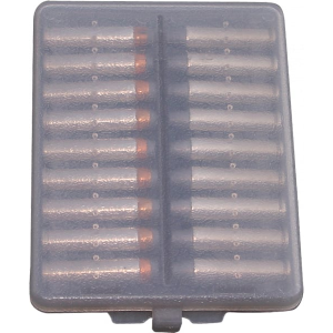 MTM Case-Gard W18-38-41 Ammo Wallet Handgun 357 Mag/38 Cal. 18rd Clear Smoke Polymer