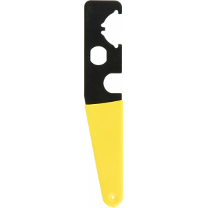 TacFire TL006 Armorer\'s Stock Wrench Black/Yellow Steel Rifle AR-15 Rubber Handle