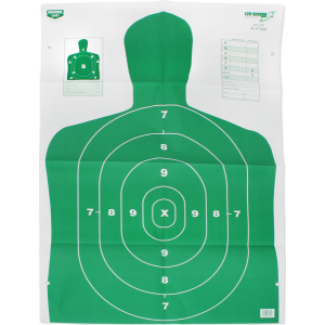Birchwood Casey 37015 EZE-Scorer Green Target Silhouette Paper Hanging 23\" x 35\" Green 5 Pack