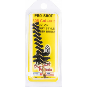 Pro-Shot 30NCH Chamber Brush Military Style 7.62mm/308 Cal AR Platform #8-32 Thread Nylon Bristles Brass Core