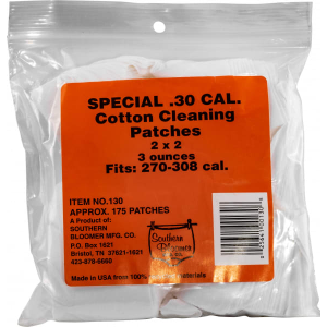 Southern Bloomer 130 Cleaning Patches 30 Cal Cotton 175 Per Bag