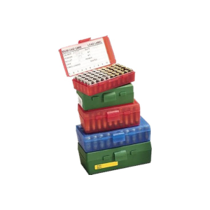 MTM Case-Gard P503810 Case-Gard P-50 Multi-Caliber Handgun Green Polypropylene 50rd