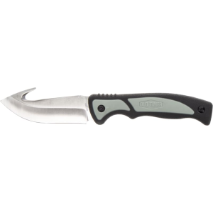 Old Timer Trail Boss Fixed Blade Knife Gut Hook 8Cr Stainless 3.7\" Blade TPE Handle W/Sheath.