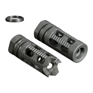 Yankee Hill 285M1 Phantom Comp/Brake with Aggressive End, 1/2\"-28 tpi Threads 2.25\" OAL for 5.56mm