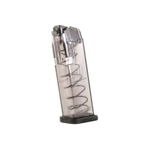 Elite Tactical Systems Omega Magazine OMG-GLK-19 for Glock 19/26/49, 9mm, 15 Rounds, Clear Polymer.