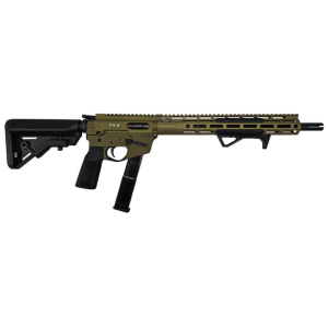 Freedom Ordnance FX-9 Semi-Auto 9x19mm ODG Rifle, 14.5\" Barrel with Pinned & Welded Flash Hider, 13.5\" M-LOK Handguard, B5 Furniture - FX9R16W-W-ODG