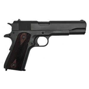 Tisas 1911 Government .45 ACP Semi-Automatic Pistol, 5\" Barrel, 7+1 Capacity, Parkerized Finish with Wood Grips - 1911A1GOVT