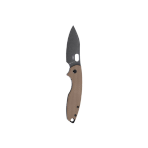 CRKT 5317B Pilar III 2.97\" Folding Spear Point Plain Stonewashed D2 Steel Blade, Brown G10/SS Handle - Columbia River Knife