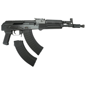 Pioneer Arms PRO Series AK-47 Hellpup 7.62x39mm Semi-Automatic AK Pistol, Rear 1913 Picatinny Rail, Forged Trunnion, (2) 30 Round Magazines - AK0031-FT-PRO-P