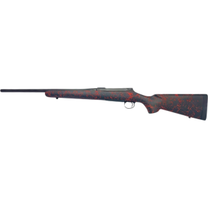 Sauer 80118093 100 Classic XT Full Size 4+1 24.40\" Matte Blued Steel Barrel & Drilled & Tapped Steel Receiver, Black/Red Webbing HS Precision Synthetic Stock