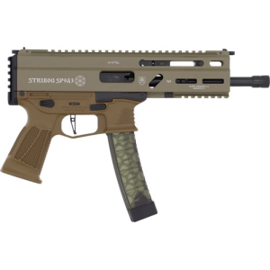 Grand Power Stribog SP9A3 197892004770 Pistol 9mm Luger 8\" Barrel 30+1 Semi-Auto Threaded Barrel, FDE, M-LOK Handguard.