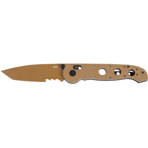 CRKT M16-14XD M16 14XD 3.97\" Folding Tanto Part Serrated FDE TiNi 1.4116 SS Blade, FDE G10 Handle