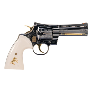 Colt Python Armsmear .357 Magnum 4.25\" Barrel 6rd Revolver W/ Gold Accents, Simulated Ivory Grips W/ Colt Medallions, Gold Accents, Engraved