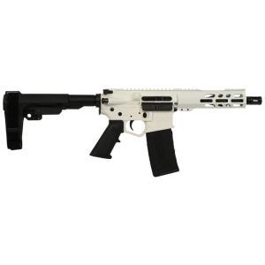 Wise Arms WA-15B 7.5-556-SBA3-WHT Pistol, 5.56 NATO, 7.5\" Barrel, 30+1, Semi-Auto, White Cerakote, SBA3 Brace.
