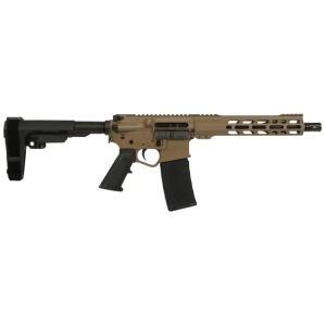 Wise Arms WA-15B 10.5-300-SBA3-FDE Pistol, 300 AAC Blackout, 10.5\" Barrel, 30+1, Semi-Auto, FDE, SBA3 Brace, Billet Receiver