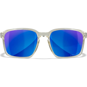 Wiley X AC6ALF09 Alfa M/L Blue Mirror Lens Polycarbonate Gloss Clear Crystal Frame Frame