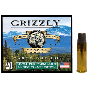 Grizzly Ammo GC41M5 41 Mag 265gr Wide Flat Nose Gas Check 20 Rounds Brass Case