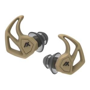 Axil X30i Earplugs Hearing Protection, In-Ear, Desert Tan, NRR Up to 25 dB, Toggle Valve Switch.