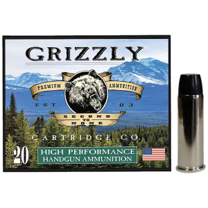 Grizzly Ammo 44 Rem Mag 300gr Wide Flat Nose Gas Check Brass Case 20 Rounds GC44M16.