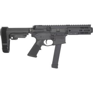 BRIG BM-9 9mm Luger Pistol with 6.5\" Barrel, SBA3 Brace, MLOK Handguard, and Mini Compensator