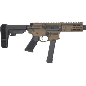 BRIG BM-9 9mm Luger Pistol, 6.5\" Barrel, 15+1 Capacity, SBA3 Brace, M-LOK Handguard, Mini Compensator