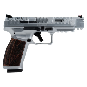 Canik SFx Rival-S HG7010CR-N Pistol 9mm 5\" 18+1rd Chrome Steel Frame Rosewood Grips Optics Ready
