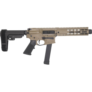 Brigade BM-9 Pistol 9mm 5.5\" Barrel 33+1 Semi-Auto FDE Cerakote M-Lok Rail SBA3 Brace