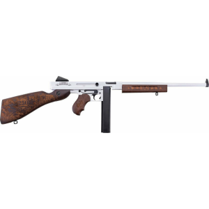Auto-Ordnance Thompson M1 Carbine TM1C5 Rifle .45 ACP 16.5\" 30RD Semi-Auto Arctic White Cerakote Engraved Walnut