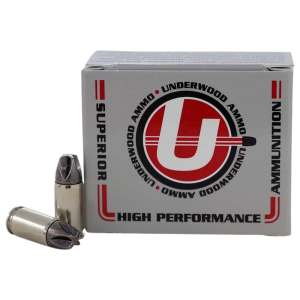 Underwood Ammo Xtreme Defender Platinum 9mm Luger 68gr Solid Monolithic 20 Rounds Nickel-Plated Brass
