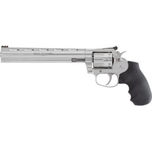 Colt King Cobra Target KCOBRA22-SP8RFO Revolver, .22 LR, 8\" Barrel, 10rd, DA/SA, Stainless, Red Fiber Optic, Hogue Grip, Vented Rib
