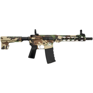 Hi-Point Firearms HP-15, Semi-Automatic AR-15 Pistol, 5.56 NATO, 10.5\" Barrel, w/ Blade Brace, M81 Woodland, Included UTG Flip Up Sights - HP15P-556 M81
