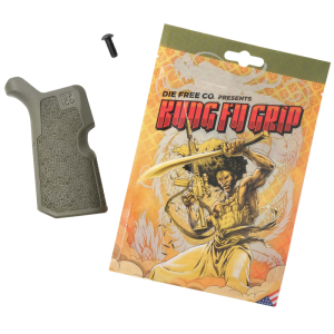 Die Free Co Kung Fu Grip, Olive Drab, Nylon Pistol Grip, Fits AR15/M4/AR10/SR25 -KFGODG
