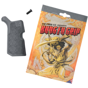 Die Free Co Kung Fu Grip, Gray, Nylon Pistol Grip, Fits AR15/M4/AR10/SR25 - KFGGRY