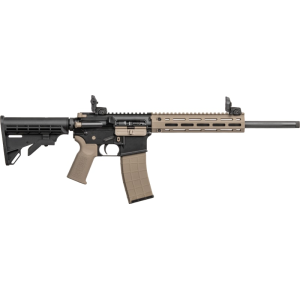 Tippmann Arms M4-22 LTE Accent A101224 Rifle .22 LR 16\" Threaded Barrel 25rd Semi-Auto FDE Accents Flip Sights.