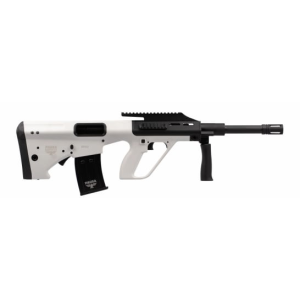 Panzer Arms BPA12 Semi Auto, Bullpup AUG Style 12GA Shotgun, 3\" Chambers, Flip Up Sights, (2) 5rd Magazines, White - BPA12WT