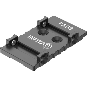 Infitac Fast Mini Mount 2A01100022 Optic Adapter for Full Size Glock MOS Pistols, Black