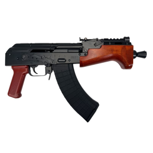 Pioneer Arms Micro Hellpup Classic AK Pistol, Polish Red Laminated Wood Handguard w/ Picatinny Top Rail, 7.62x39 Cal, 7\" Bbl, 2-30rd Mags, PRAK0031K