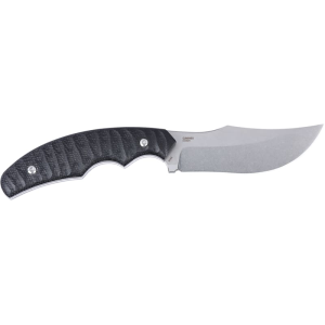 CRKT Burrower 3610 Fixed Blade Knife 3.66\" D2 Stonewash Black Micarta