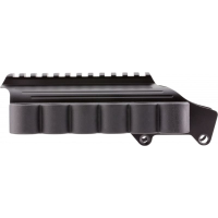 TacStar 1081035 Shotgun Rail Mount with SideSaddle 6 Rounds 12GA Rem 870/1100/11-87 Black Aluminum/Rubber