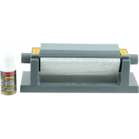 Smiths Products TRI6 3-Stone Sharpening System 6\" Fine/Medium/Coarse Synthetic, Arkansas, Sharpener Rubber Handle Gray