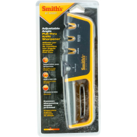 Smiths Products 50264 Adjustable Angle Pull-Thru Sharpener Hand Held Fine, Coarse Ceramic, Diamond Sharpener Rubber Handle Gray