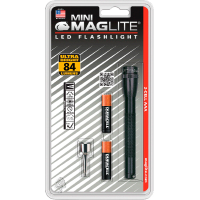 Maglite SP32016 Mini Mag 2AAA LED Black w/Pkt Clip and Holster