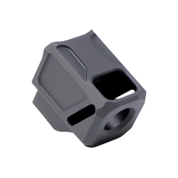 Faxon Firearms FFPACOMPSSG02 EXOS-533 Compensator Black Nitride 6061 Aluminum 1/2\"x28 Threads 1.218\" OAL Compatible w/ Glock 43X/48