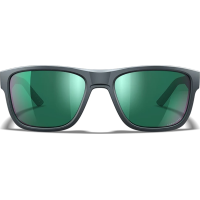 Wiley X Ovation Eye Protection, Green Mirror Polarized Lens, Dark Gray Frame, ANSI Z87.1+, MPN AC6OVN17.