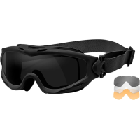 Wiley X SP293B Spear Goggles Smoke Gray/Clear/Light Rust Lens Matte Black Frame