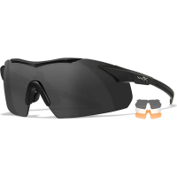 Wiley X 3552 Vapor Comm Temples Smoke Gray/Clear/Light Rust Lens Polycarbonate Matte Black Frame