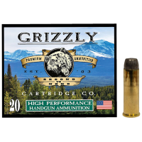 Grizzly Ammo Bear Load .41 Rem Mag 250gr Wide Flat Nose Gas Check 20rd Brass Case GC41M4