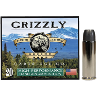 Grizzly High Performance 45 Colt +P 335gr Wide Long Nose Gas Check 20rd Brass Case GC45C+P14